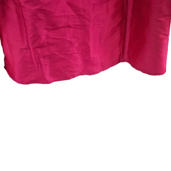 NWT Sachin & Babi Astor Top Embroidered Taffeta Button Down Blouse Fuchsia M